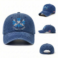 Funny Scottish Thistle I Am Not A Weed Washed Cotton Baseball Cap Scotland Flag