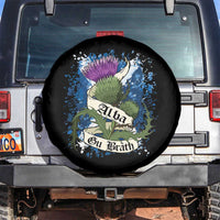 Alba Gu Brath Spare Tire Cover Vintage Thistle Flower Scottish Scotland Flag Saltire