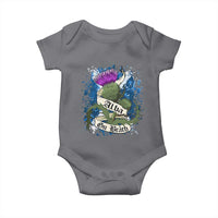 Alba Gu Brath Baby Onesie Vintage Thistle Flower Scottish Scotland Flag Saltire