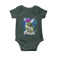 Alba Gu Brath Baby Onesie Vintage Thistle Flower Scottish Scotland Flag Saltire