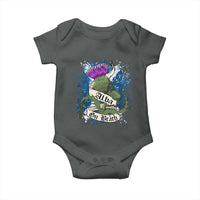Alba Gu Brath Baby Onesie Vintage Thistle Flower Scottish Scotland Flag Saltire