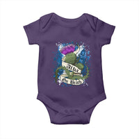 Alba Gu Brath Baby Onesie Vintage Thistle Flower Scottish Scotland Flag Saltire