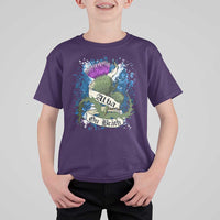 Alba Gu Brath T Shirt For Kid Vintage Thistle Flower Scottish Scotland Flag Saltire