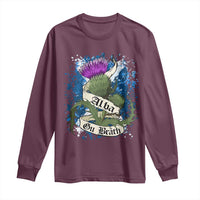 Alba Gu Brath Long Sleeve Shirt Vintage Thistle Flower Scottish Scotland Flag Saltire