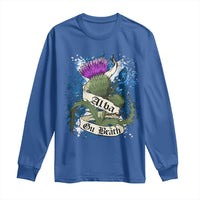 Alba Gu Brath Long Sleeve Shirt Vintage Thistle Flower Scottish Scotland Flag Saltire