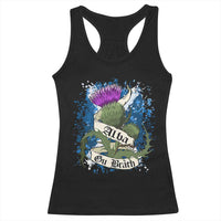 Alba Gu Brath Racerback Tank Top Vintage Thistle Flower Scottish Scotland Flag Saltire