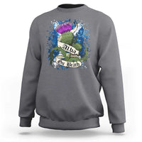 Alba Gu Brath Sweatshirt Vintage Thistle Flower Scottish Scotland Flag Saltire
