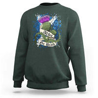 Alba Gu Brath Sweatshirt Vintage Thistle Flower Scottish Scotland Flag Saltire