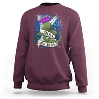 Alba Gu Brath Sweatshirt Vintage Thistle Flower Scottish Scotland Flag Saltire
