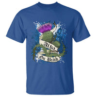 Alba Gu Brath T Shirt Vintage Thistle Flower Scottish Scotland Flag Saltire
