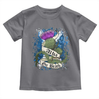 Alba Gu Brath Toddler T Shirt Vintage Thistle Flower Scottish Scotland Flag Saltire