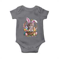 Funny Easter Day Cat Bunny Ears Egg Basket Baby Onesie