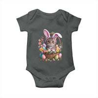 Funny Easter Day Cat Bunny Ears Egg Basket Baby Onesie