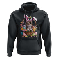 Funny Easter Day Cat Bunny Ears Egg Basket Hoodie