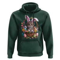 Funny Easter Day Cat Bunny Ears Egg Basket Hoodie