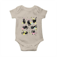 Funny Black Cat With Bunny Eggs Easter Day Baby Onesie
