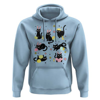 Funny Black Cat With Bunny Eggs Easter Day Hoodie