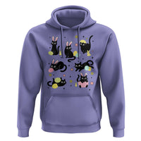 Funny Black Cat With Bunny Eggs Easter Day Hoodie