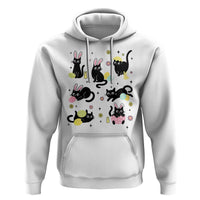 Funny Black Cat With Bunny Eggs Easter Day Hoodie