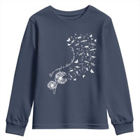 Military Child Month Youth Sweatshirt Brave Enough To Bloom Wherever We Land Dandelion Flowers