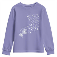 Military Child Month Youth Sweatshirt Brave Enough To Bloom Wherever We Land Dandelion Flowers