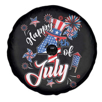 Funny Patriotic Independence Day Spare Tire Cover Happy 4th Of July American Firework