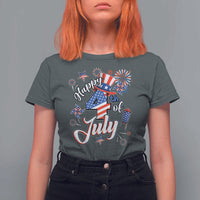 Funny Patriotic Independence Day T Shirt For Women Happy 4th Of July American Firework - Wonder Print Shop