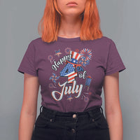 Funny Patriotic Independence Day T Shirt For Women Happy 4th Of July American Firework - Wonder Print Shop