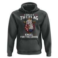 Christian Faith Hoodie 4th Of July Stand For The Flag Kneel For The Cross USA Flag - Wonder Print Shop