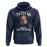 Christian Faith Hoodie 4th Of July Stand For The Flag Kneel For The Cross USA Flag - Wonder Print Shop