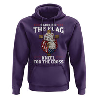 Christian Faith Hoodie 4th Of July Stand For The Flag Kneel For The Cross USA Flag - Wonder Print Shop