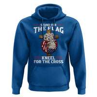Christian Faith Hoodie 4th Of July Stand For The Flag Kneel For The Cross USA Flag - Wonder Print Shop