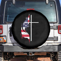 4th Of July Spare Tire Cover Christian Faith American Flag Cross