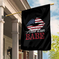 Funny 4th Of July Garden Flag American Babe Flag Vintage Lips
