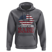 Funny 4th Of July Hoodie American Babe Flag Vintage Lips - Wonder Print Shop