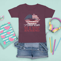 Funny 4th Of July T Shirt For Kid American Babe Flag Vintage Lips - Wonder Print Shop