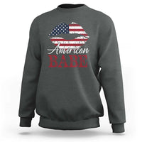 Funny 4th Of July Sweatshirt American Babe Flag Vintage Lips - Wonder Print Shop