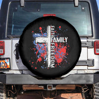 Patriotic Christian Spare Tire Cover Faith Family Freedom Vintage USA Flag Cross 4th Of July