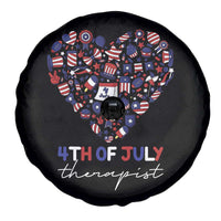 Funny Independence Day Spare Tire Cover 4th Of July Therapist Big Heart