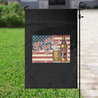Funny 4th Of July Drinking Garden Flag Let's Drink And Blow Shit Up Independence Day
