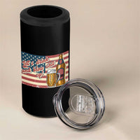 Funny 4th Of July Drinking 4 in 1 Can Cooler Tumbler Let's Drink And Blow Shit Up Independence Day - Wonder Print Shop