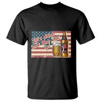 Funny 4th Of July Drinking T Shirt Let's Drink And Blow Shit Up Independence Day - Wonder Print Shop