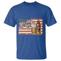 Funny 4th Of July Drinking T Shirt Let's Drink And Blow Shit Up Independence Day - Wonder Print Shop