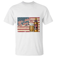 Funny 4th Of July Drinking T Shirt Let's Drink And Blow Shit Up Independence Day - Wonder Print Shop