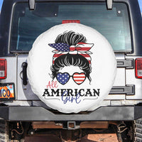 Fourth Of July Spare Tire Cover All American Girl USA Flag Independence Day