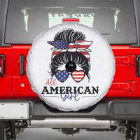 Fourth Of July Spare Tire Cover All American Girl USA Flag Independence Day