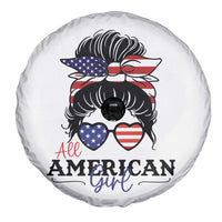 Fourth Of July Spare Tire Cover All American Girl USA Flag Independence Day