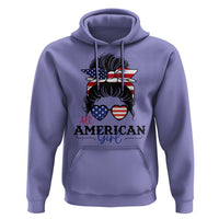 Fourth Of July Hoodie All American Girl USA Flag Independence Day - Wonder Print Shop