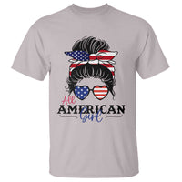 Fourth Of July T Shirt All American Girl USA Flag Independence Day - Wonder Print Shop