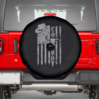 Fourth Of July Western Country Spare Tire Cover Howdy American Flag Cowboy Texas Rodeo Cow Skull